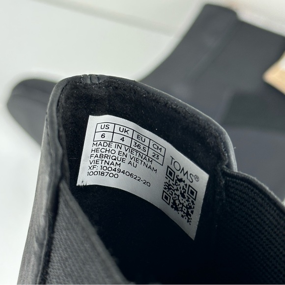 NWT TOMS Women’s Bailey Black Wedge Suede Nubuck Ankle Bootie - Size: 6 - Picture 8 of 11